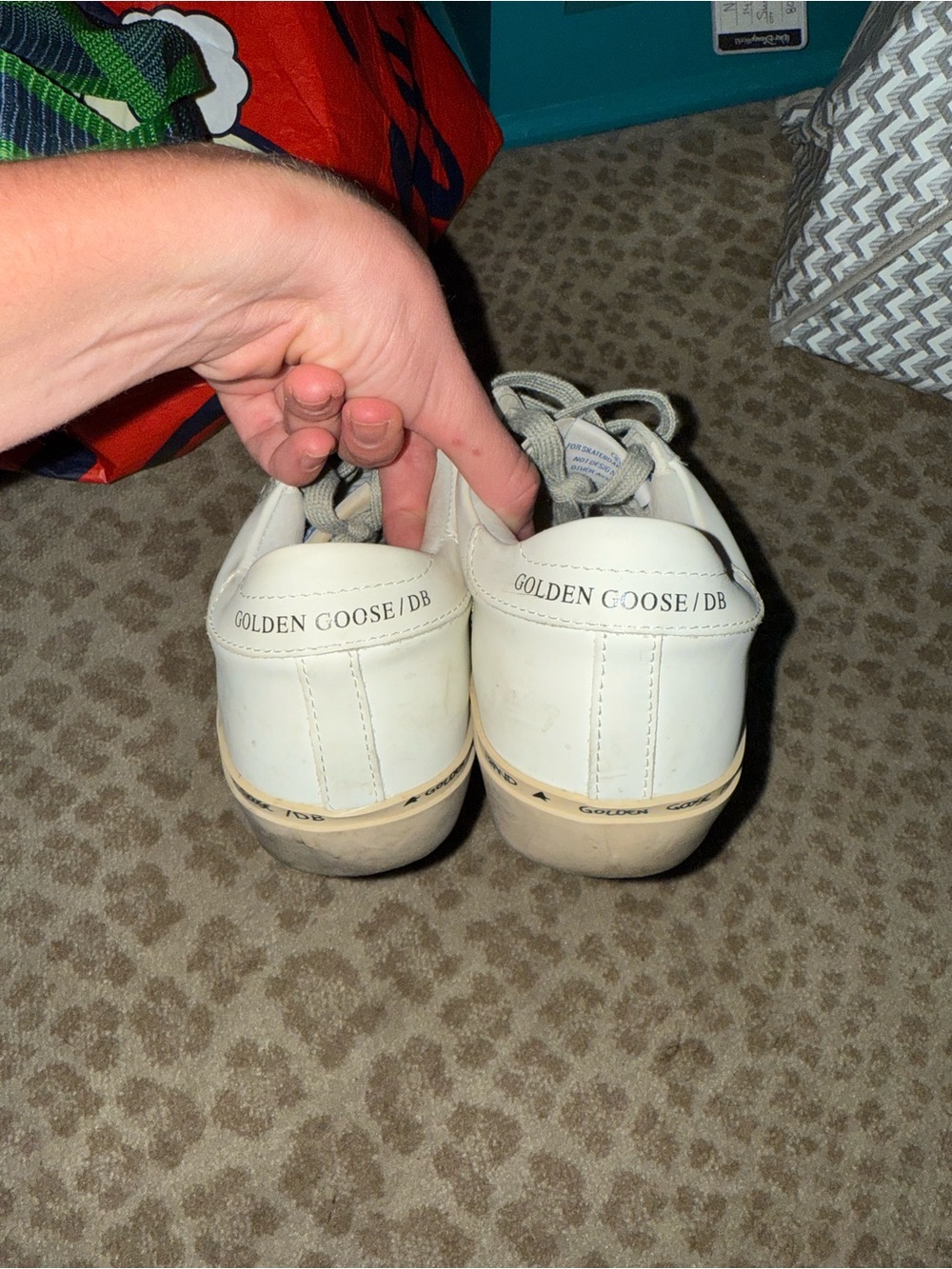 Golden Goose White Sneakers with Gold Star Accent - Picture 3 of 5
